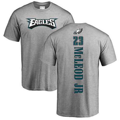 Men Philadelphia Eagles #23 Rodney McLeod Ash Backer NFL T Shirt